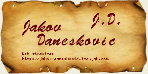 Jakov Danesković vizit kartica